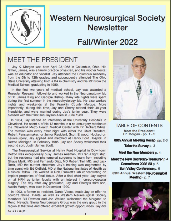 Fall-Winter 2022 Newsletter cover